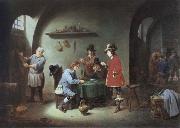 David Teniers gambling scene at an lnn oil painting
